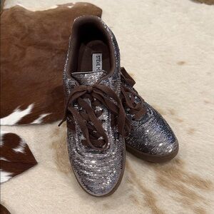 Steve Madden Glittery Brown Sneakers